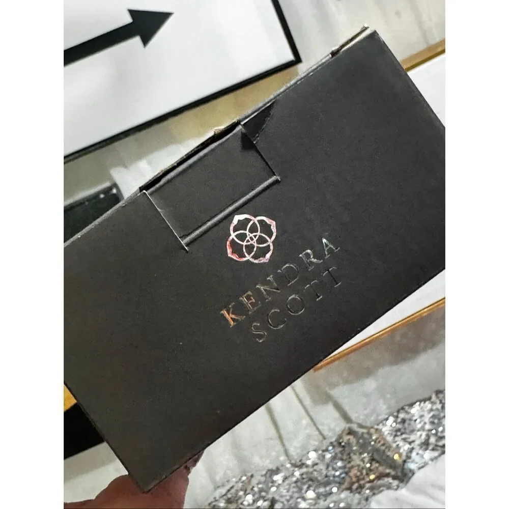 NIB Kendra Scott Starburst Gold Multicolor Ornament Set of 2 AUTHENTIC